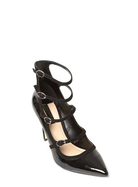 Black Patent 'Bella' Court Shoes